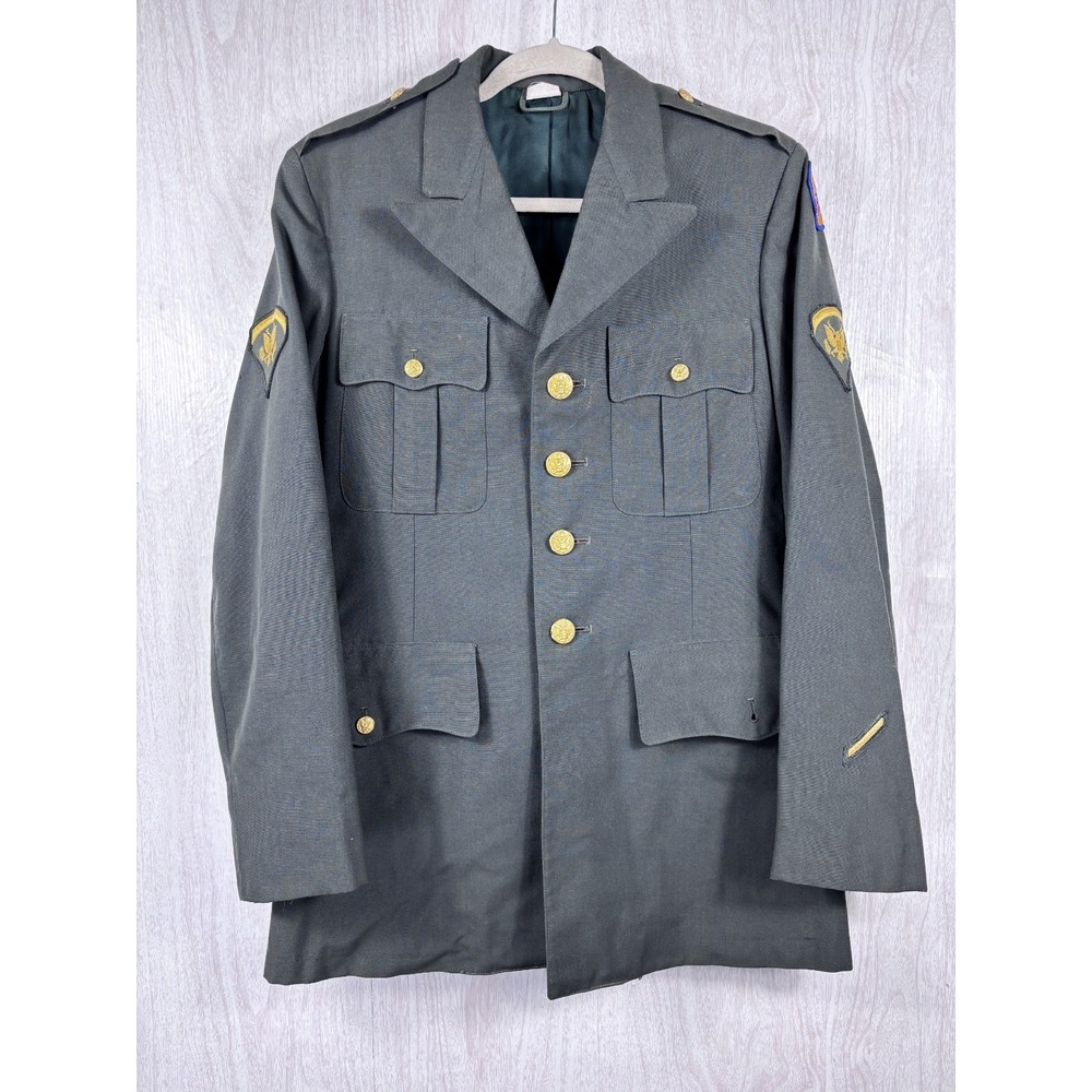 Vintage‎ US Army Class A Dress Jacket 37L Vietnam Era 3rd Infantry Wool Uniform